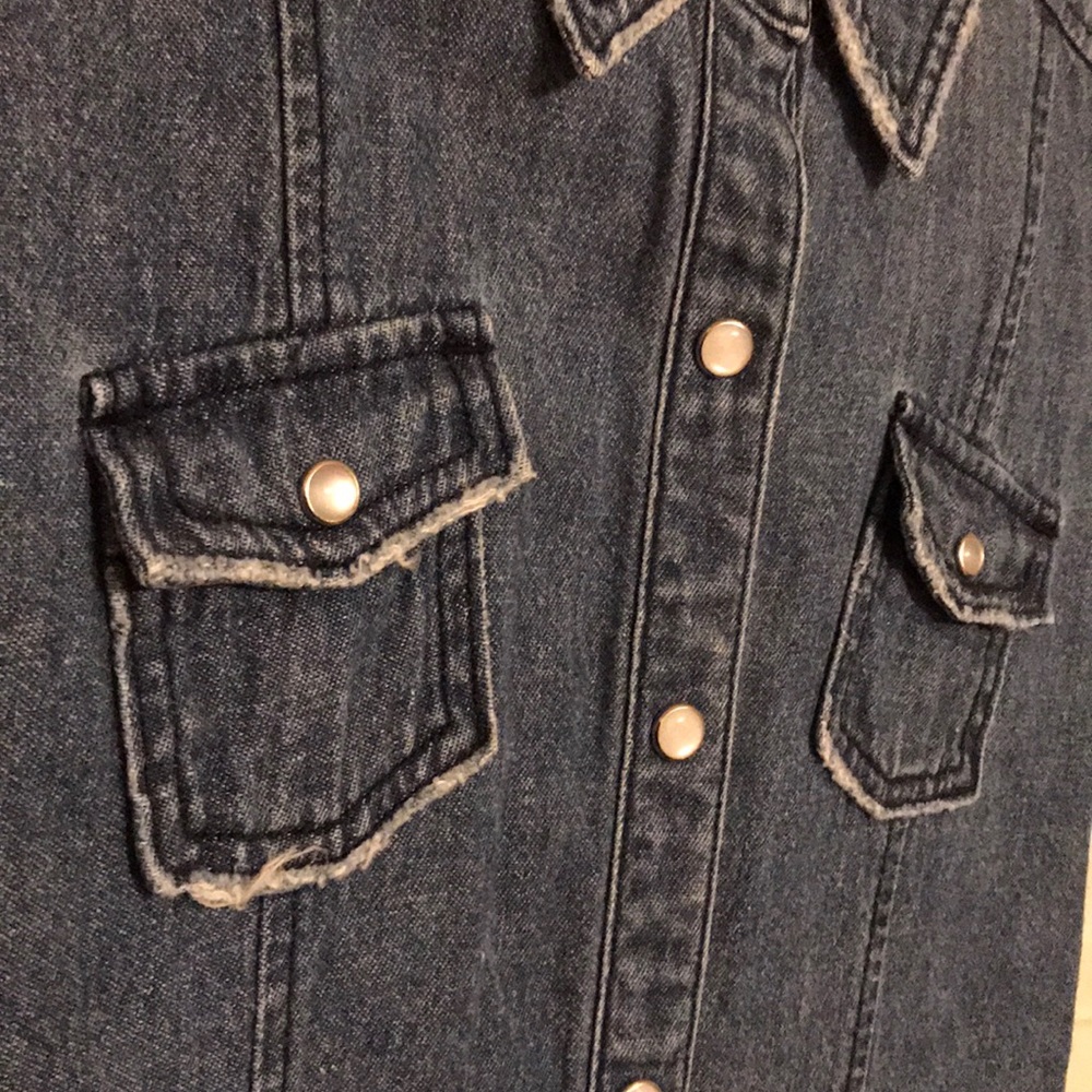 Justice Denim Button-up Top - Picture 4 of 6